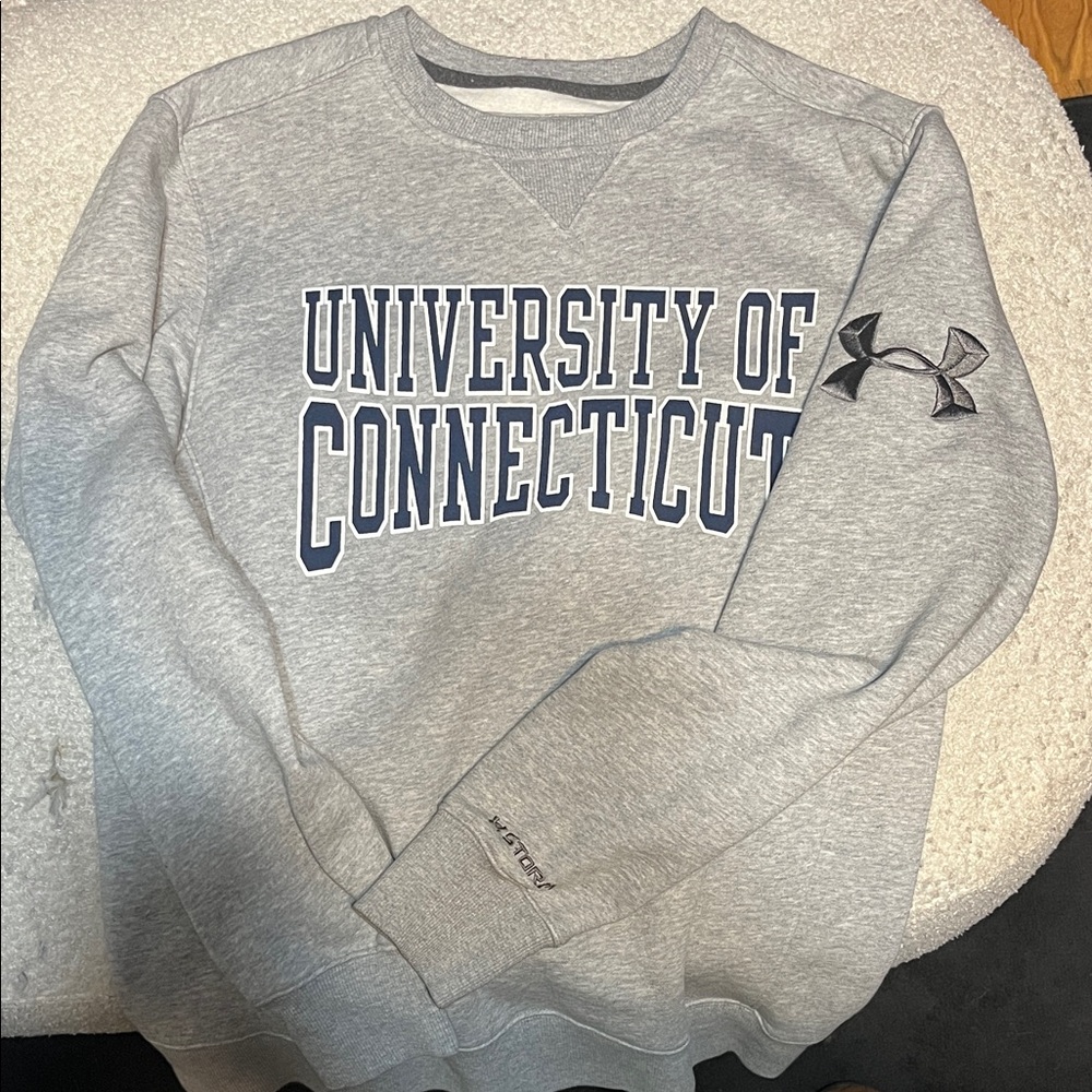 Under Armour Gray Sweatshirt with University of Connecticut Logo